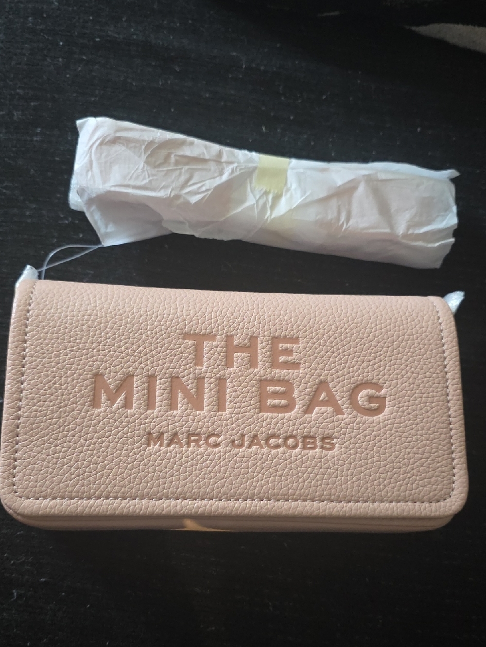Marc Jacobs blush pebble leather mini bag wallet